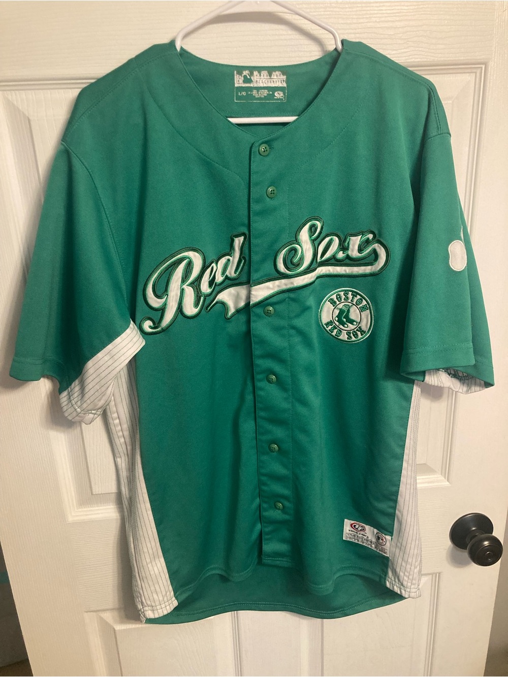 Boston Red Sox Green Button-Up Jersey
